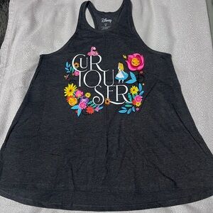 Disney Women's Floral Graphic Tank Top - Dark Gray
